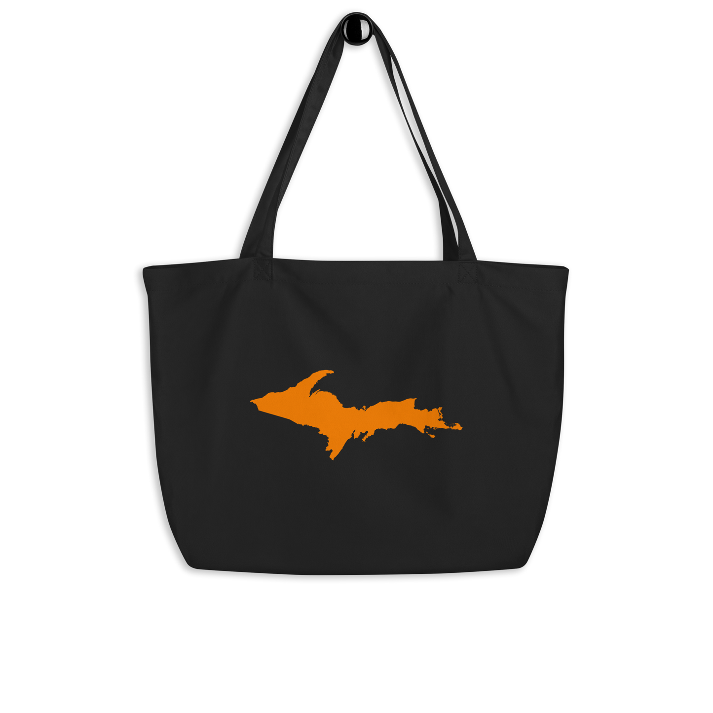 Michigan Upper Peninsula Large Tote Bag (w/ Orange UP Outline)