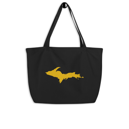 Michigan Upper Peninsula Large Tote Bag (w/ Gold UP Outline)