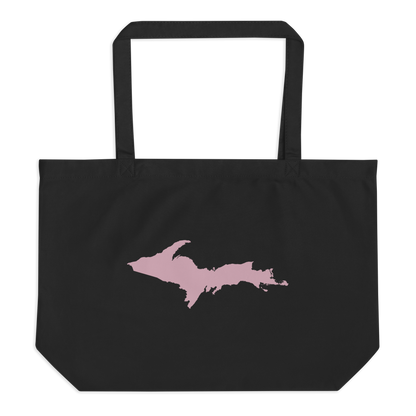 Michigan Upper Peninsula Large Tote Bag (w/ Pink UP Outline)