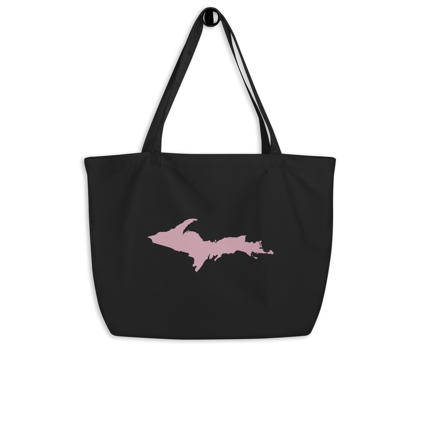 Michigan Upper Peninsula Large Tote Bag (w/ Pink UP Outline)