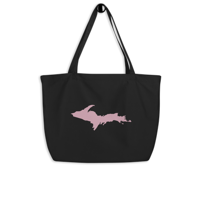 Michigan Upper Peninsula Large Tote Bag (w/ Pink UP Outline)