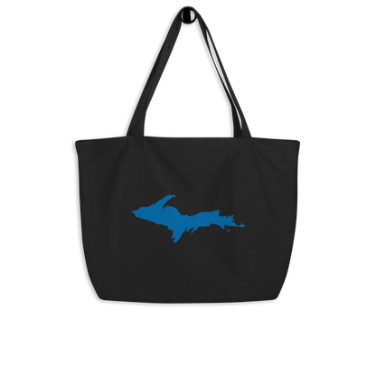 Michigan Upper Peninsula Large Tote Bag (w/ Azure UP Outline)