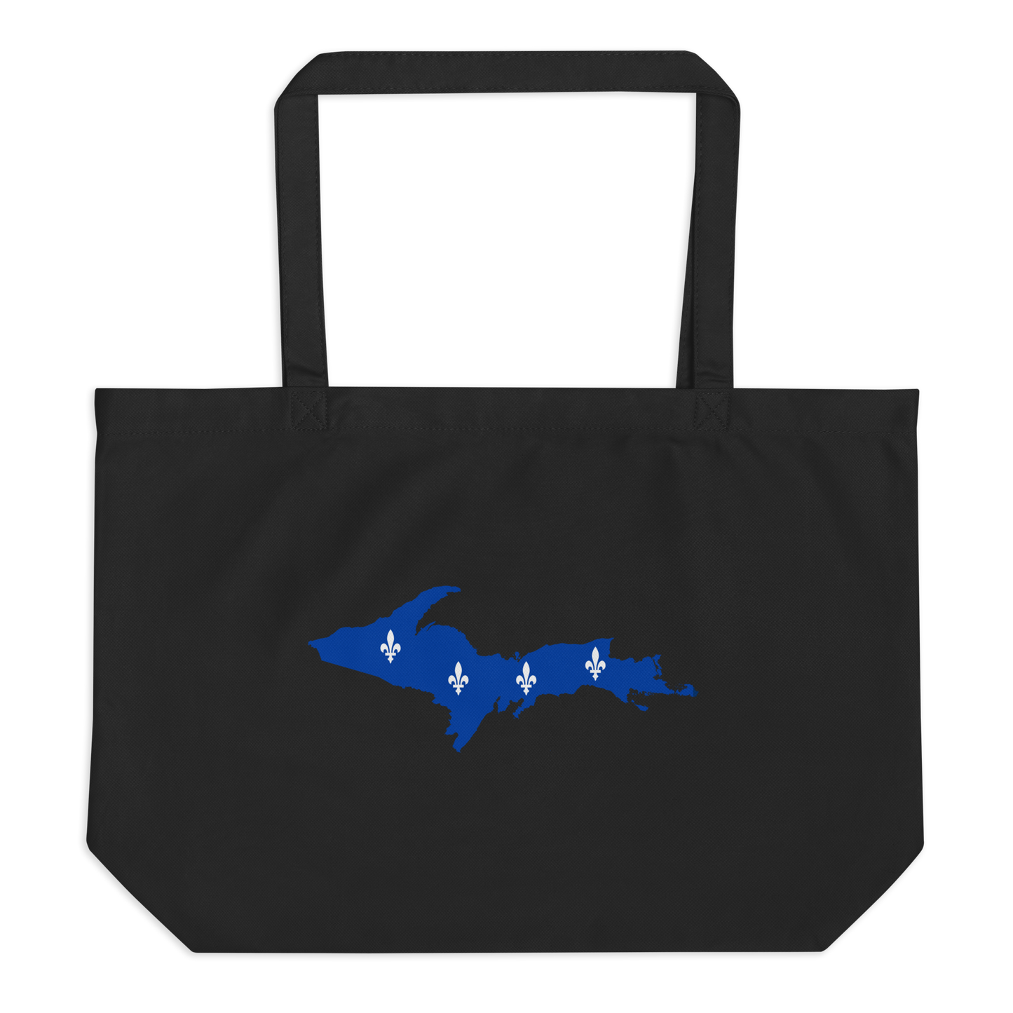 Michigan Upper Peninsula Large Tote Bag (w/ UP Quebec Flag Outline)