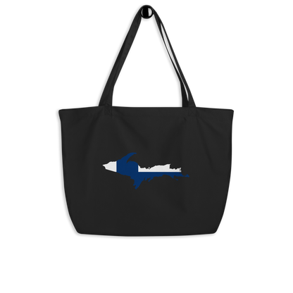 Michigan Upper Peninsula Large Tote Bag (w/ UP Finland Flag Outline)