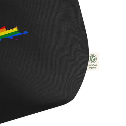 Michigan Upper Peninsula Large Tote Bag (w/ UP Pride Flag Outline)