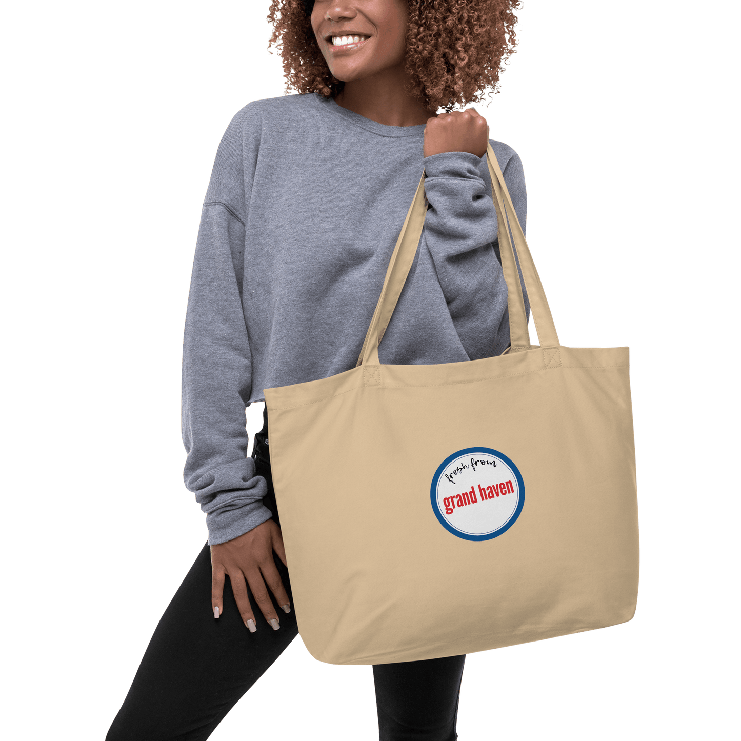 'Fresh From Grand Haven' Parody Large Everyday Tote - Circumspice Michigan