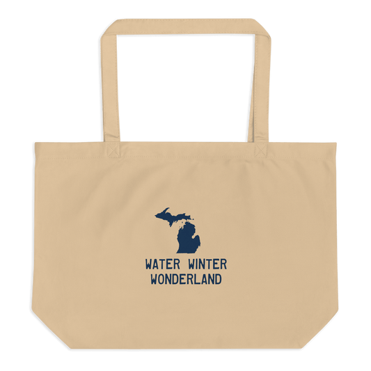 'Water Winter Wonderland' Michigan Large Everyday Tote Bag - Circumspice Michigan