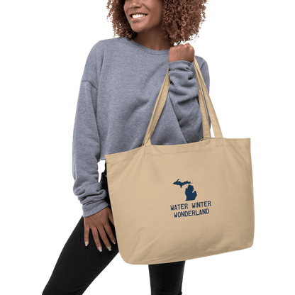 'Water Winter Wonderland' Michigan Large Everyday Tote Bag - Circumspice Michigan