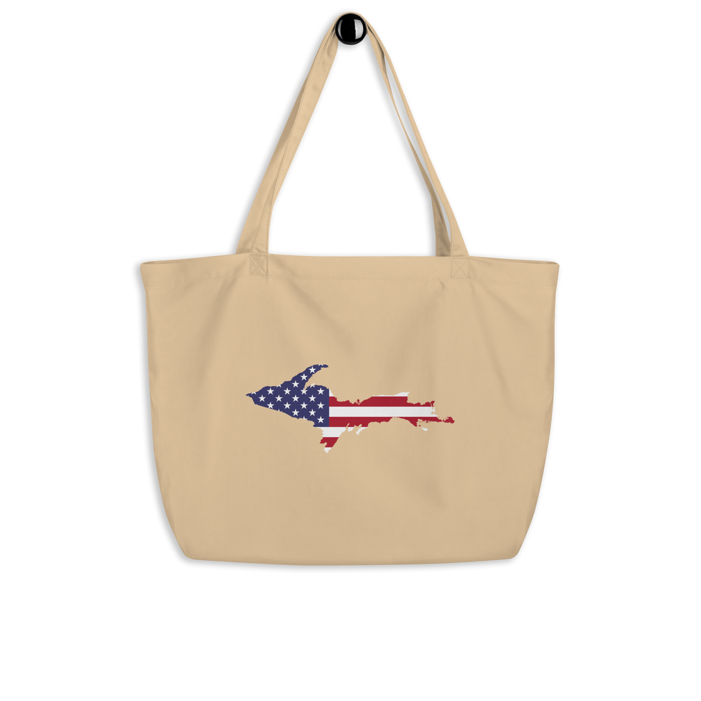 Michigan Upper Peninsula Large Tote Bag (w/ UP USA Flag Outline)