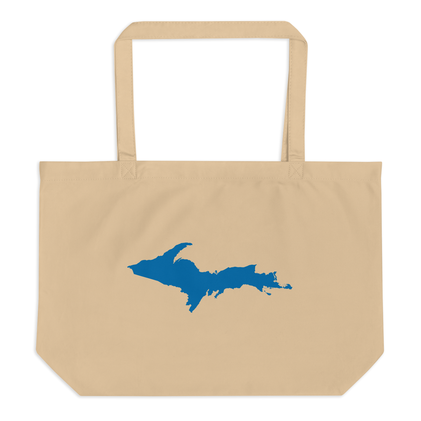 Michigan Upper Peninsula Large Tote Bag (w/ Azure UP Outline)