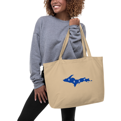 Michigan Upper Peninsula Large Tote Bag (w/ UP Quebec Flag Outline)