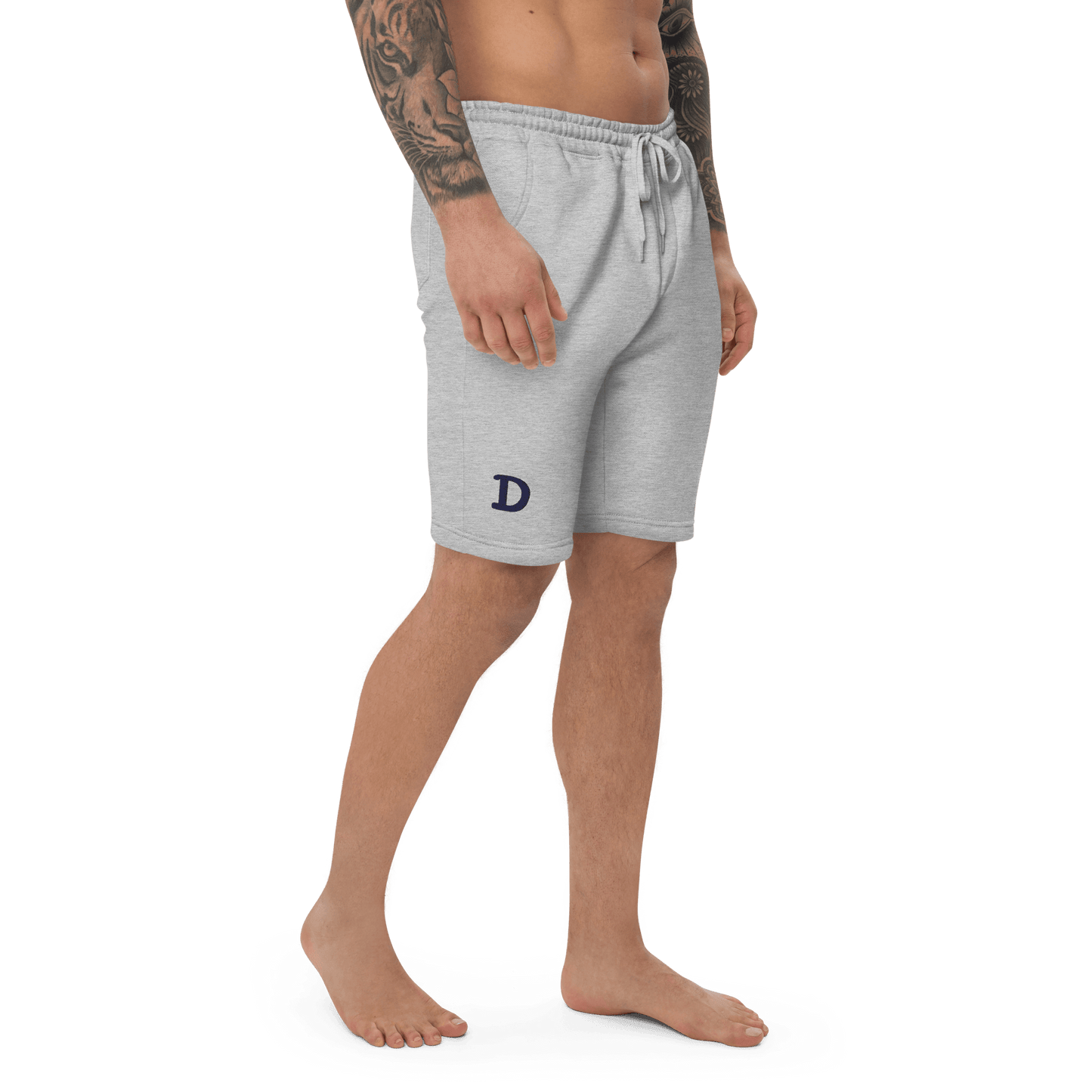 Detroit 'Old French D' Men's Shorts | Embroidered Fleece - Circumspice Michigan