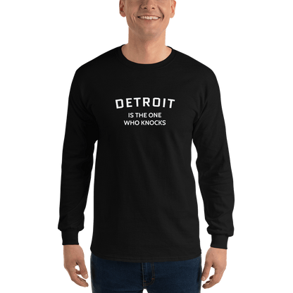 'Detroit is the One Who Knocks' T-Shirt | Unisex Long Sleeve - Circumspice Michigan