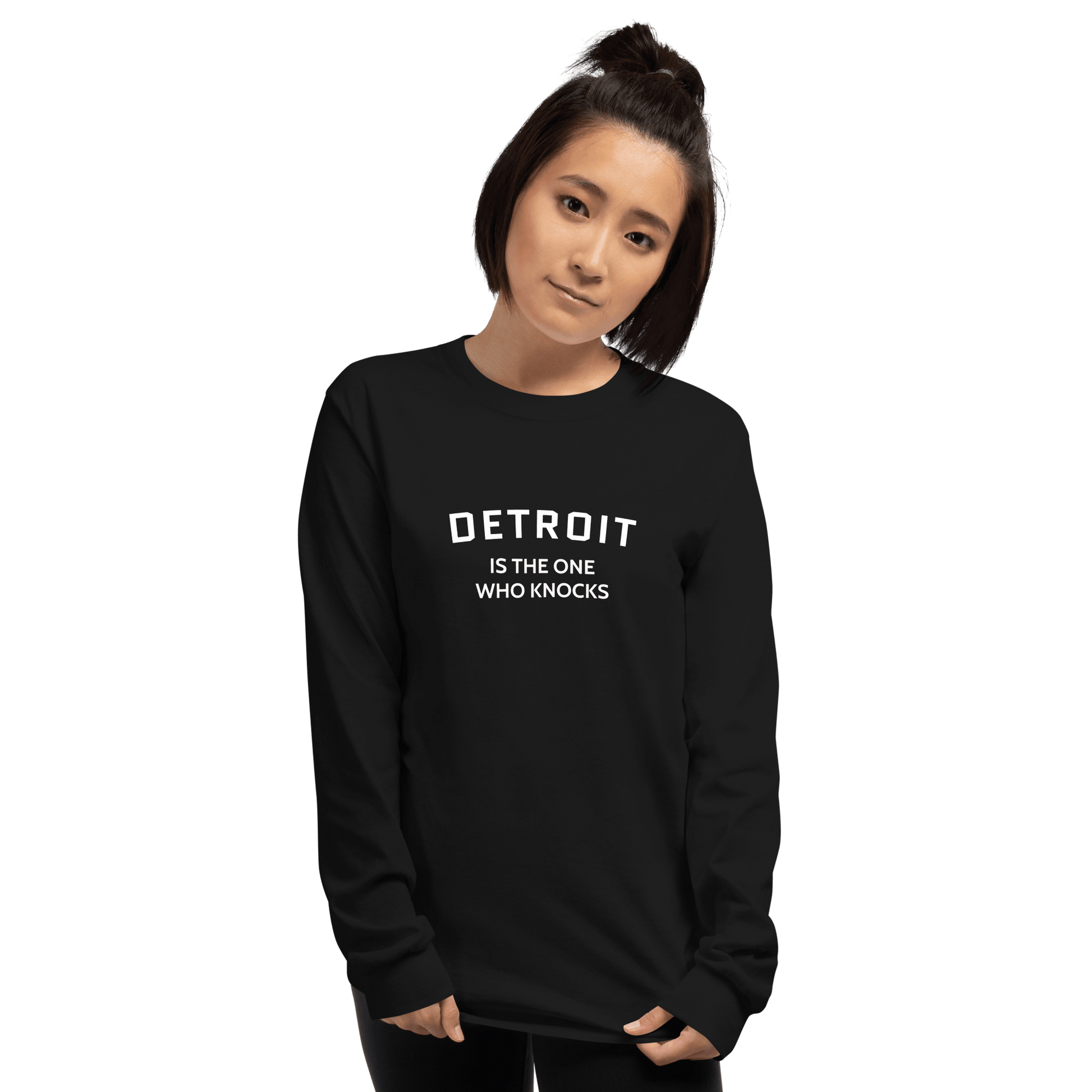 'Detroit is the One Who Knocks' T-Shirt | Unisex Long Sleeve - Circumspice Michigan