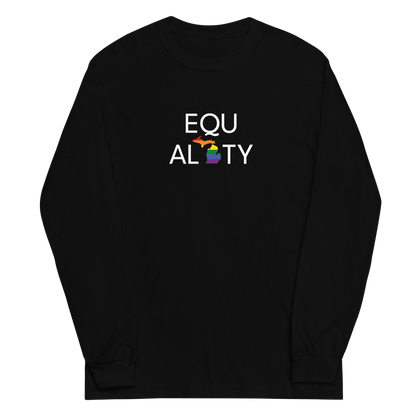 Michigan 'Equality' T-Shirt (LGBTQ Pride Colors) | Unisex Long Sleeve - Circumspice Michigan