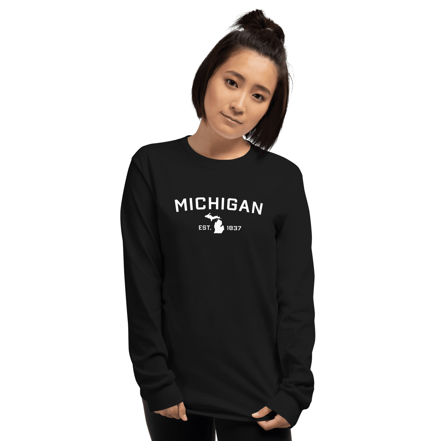 'Michigan EST 1837' T-Shirt | Unisex Long Sleeve - Circumspice Michigan