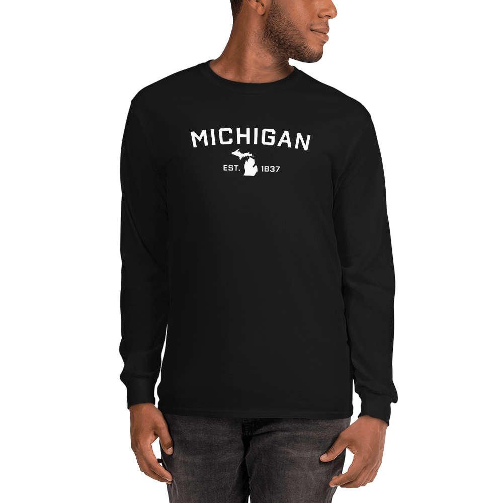 'Michigan EST 1837' T-Shirt | Unisex Long Sleeve - Circumspice Michigan