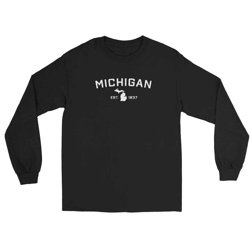 'Michigan EST 1837' T-Shirt | Unisex Long Sleeve - Circumspice Michigan