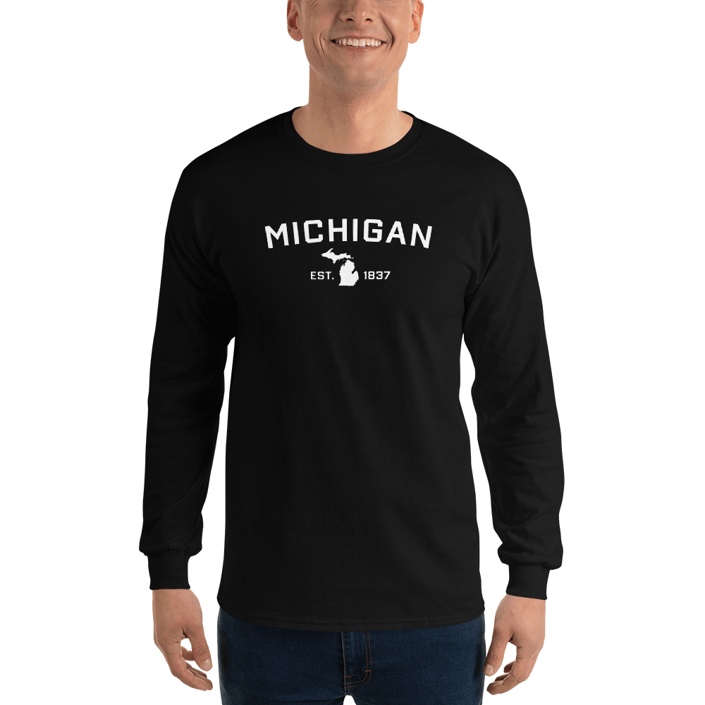 'Michigan EST 1837' T-Shirt | Unisex Long Sleeve - Circumspice Michigan