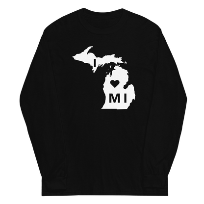 'I ❤️ MI' T-Shirt | Unisex Long Sleeve - Circumspice Michigan