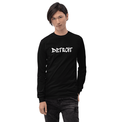 'Detroit' T-Shirt (1980s Hip Hop Font) | Unisex Long Sleeve - Circumspice Michigan