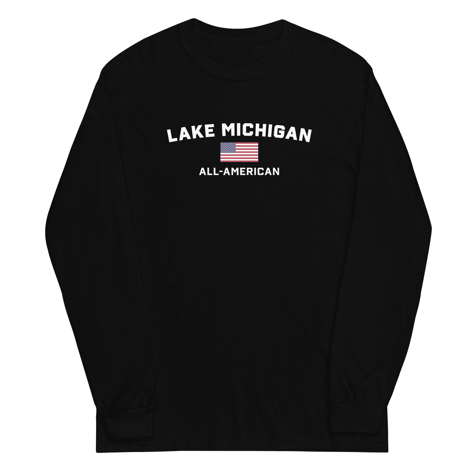 'Lake Michigan All American' T-Shirt | Unisex Long Sleeve - Circumspice Michigan