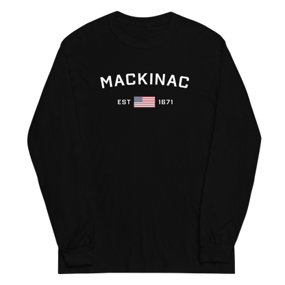 'Mackinac EST 1671' T-Shirt | Unisex Long Sleeve - Circumspice Michigan