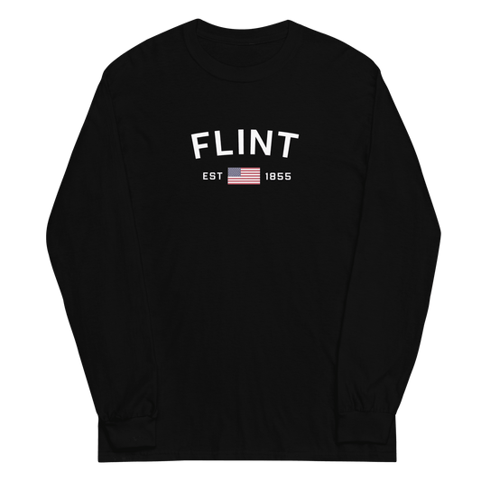 'Flint EST 1855' T-Shirt | Unisex Long Sleeve - Circumspice Michigan