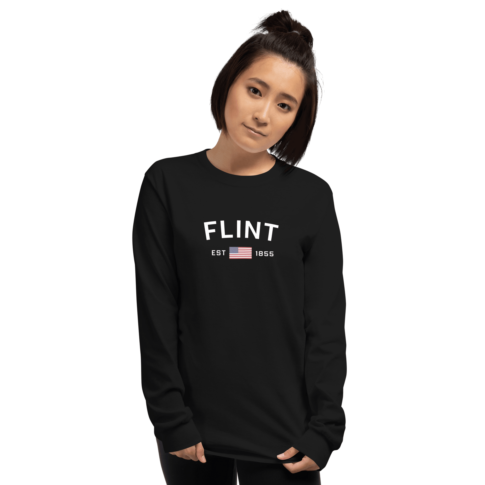 'Flint EST 1855' T-Shirt | Unisex Long Sleeve - Circumspice Michigan