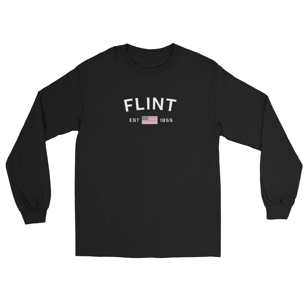 'Flint EST 1855' T-Shirt | Unisex Long Sleeve - Circumspice Michigan