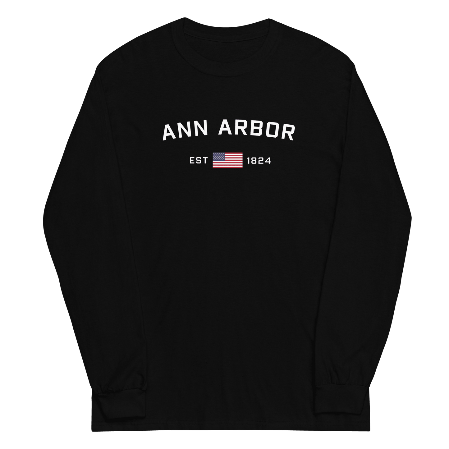 'Ann Arbor EST 1824' T-Shirt | Unisex Long Sleeve - Circumspice Michigan