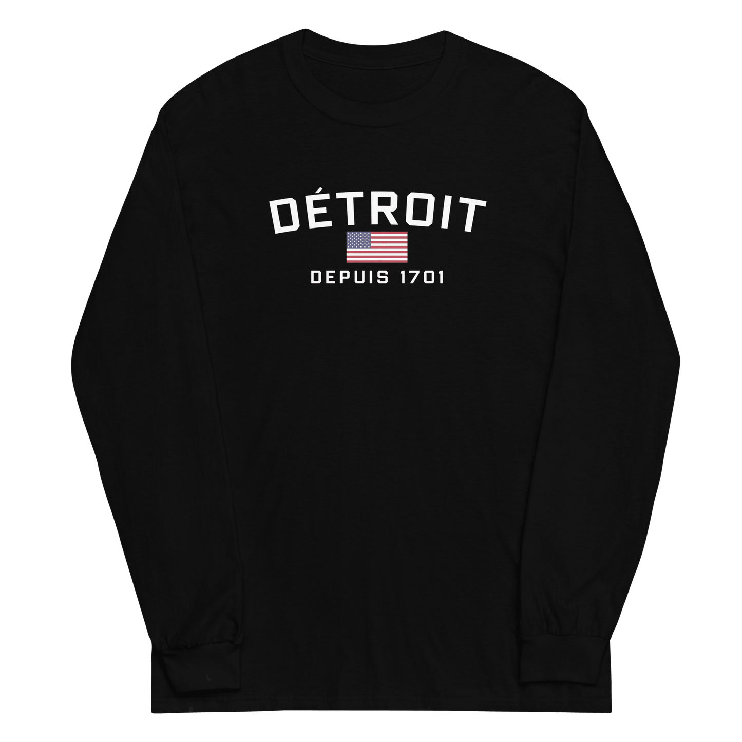 'Détroit Depuis 1701' T-Shirt | Unisex Long Sleeve - Circumspice Michigan