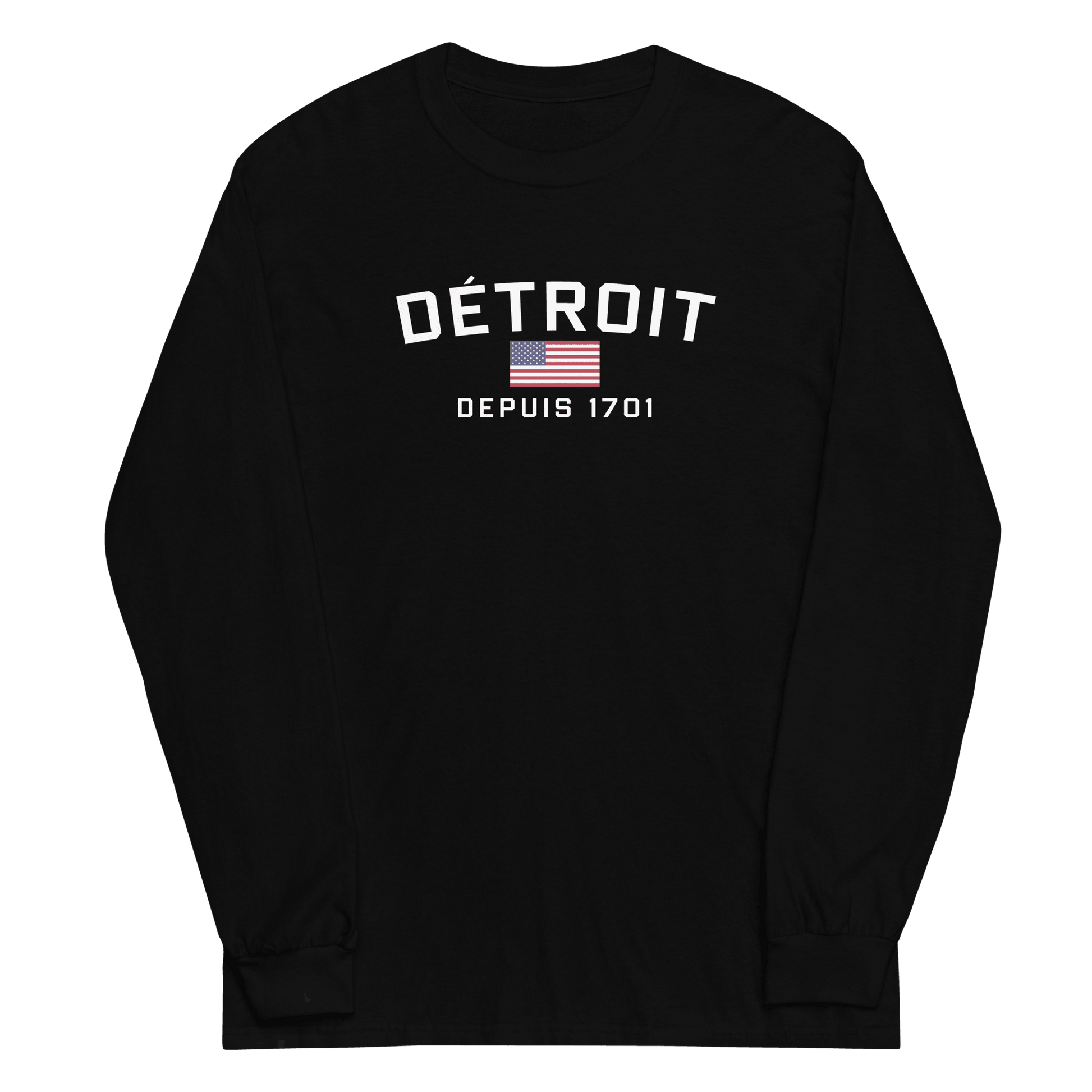 'Détroit Depuis 1701' T-Shirt | Unisex Long Sleeve - Circumspice Michigan