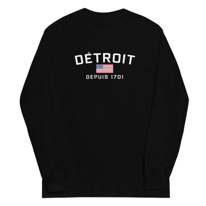 'Détroit Depuis 1701' T-Shirt | Unisex Long Sleeve - Circumspice Michigan