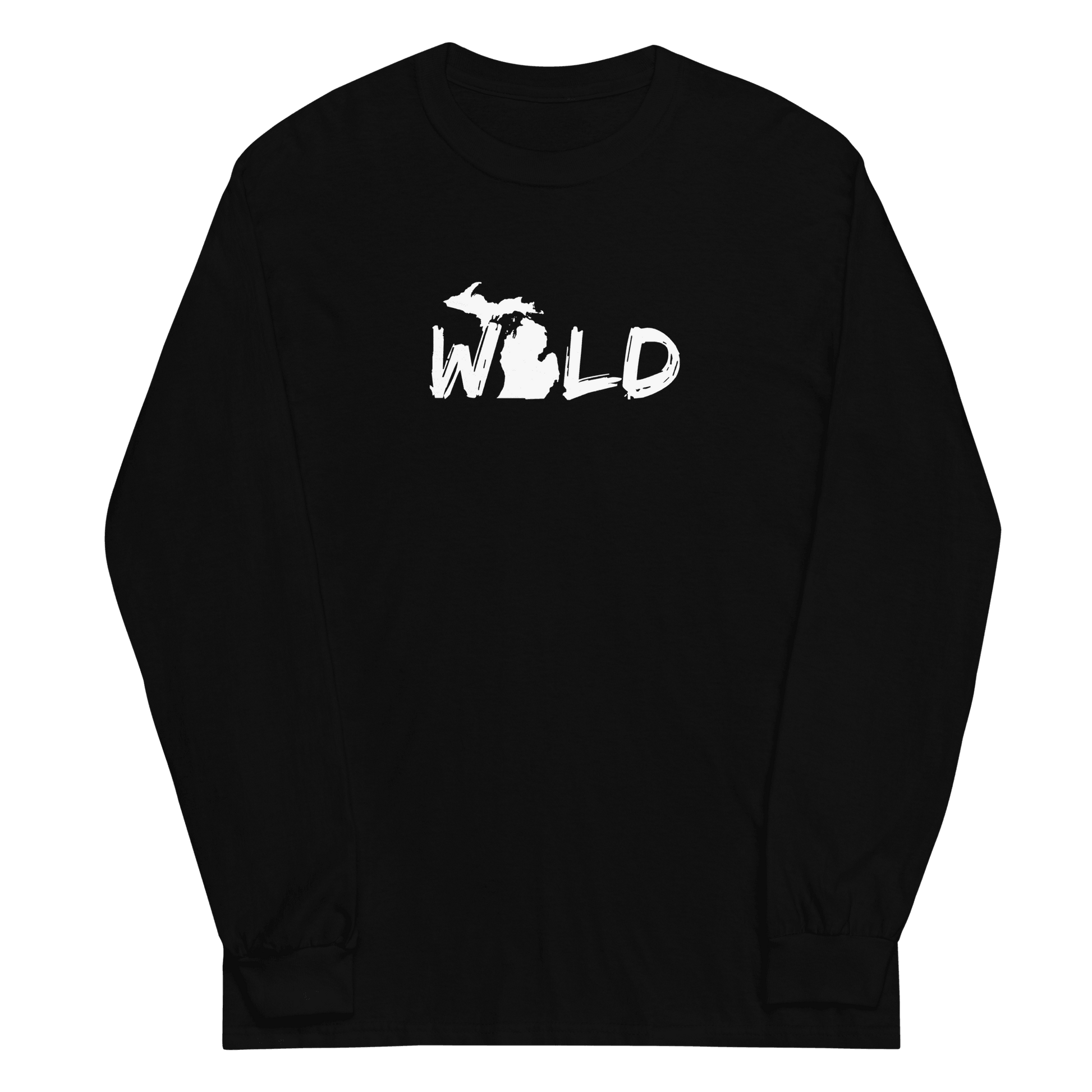 Michigan 'Wild' T-Shirt (Paintbrush Font) | Unisex Long Sleeve - Circumspice Michigan