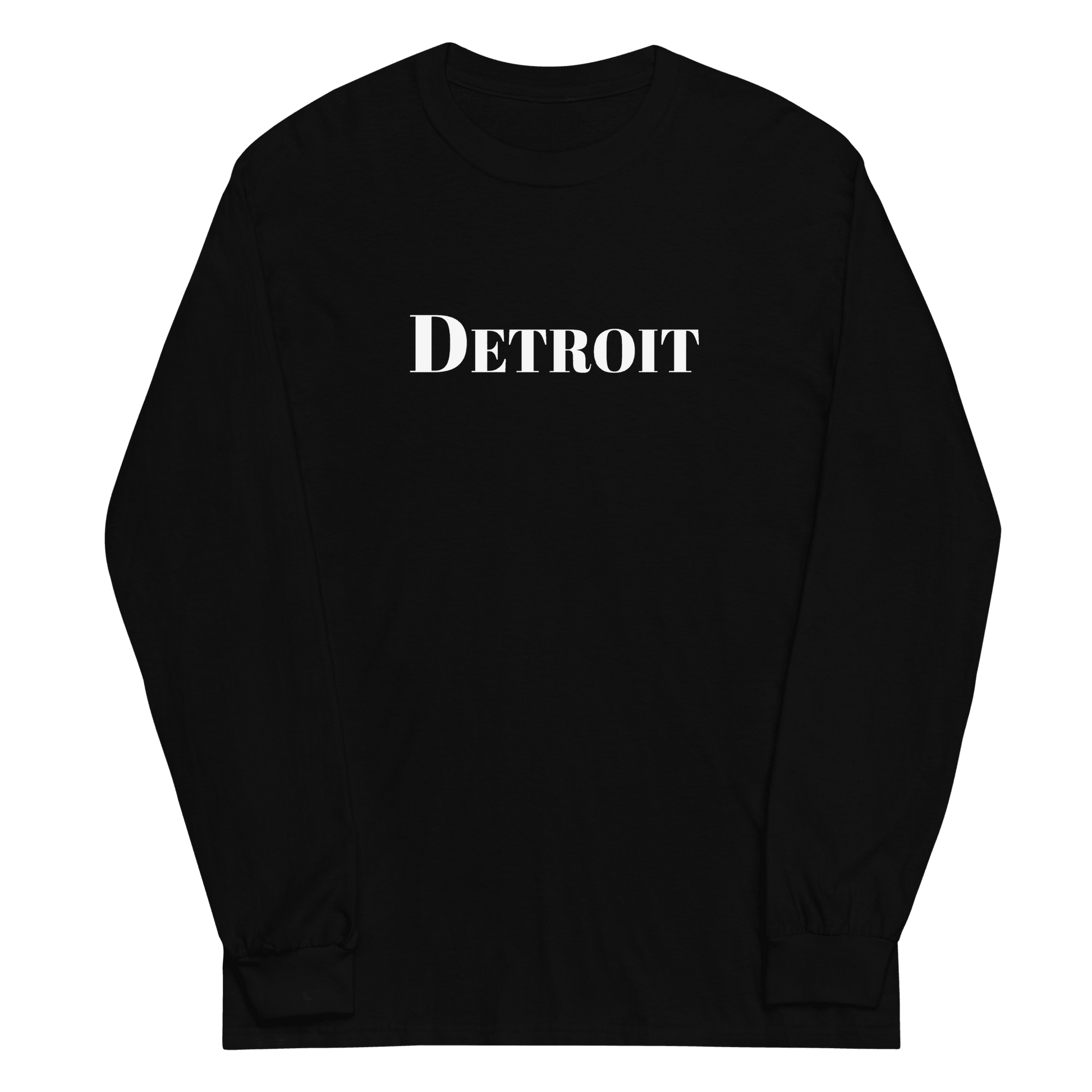 'Detroit' T-Shirt (Didone Font) | Unisex Long Sleeve - Circumspice Michigan