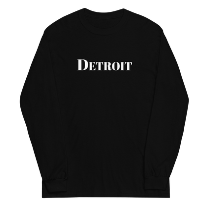 'Detroit' T-Shirt (Didone Font) | Unisex Long Sleeve - Circumspice Michigan