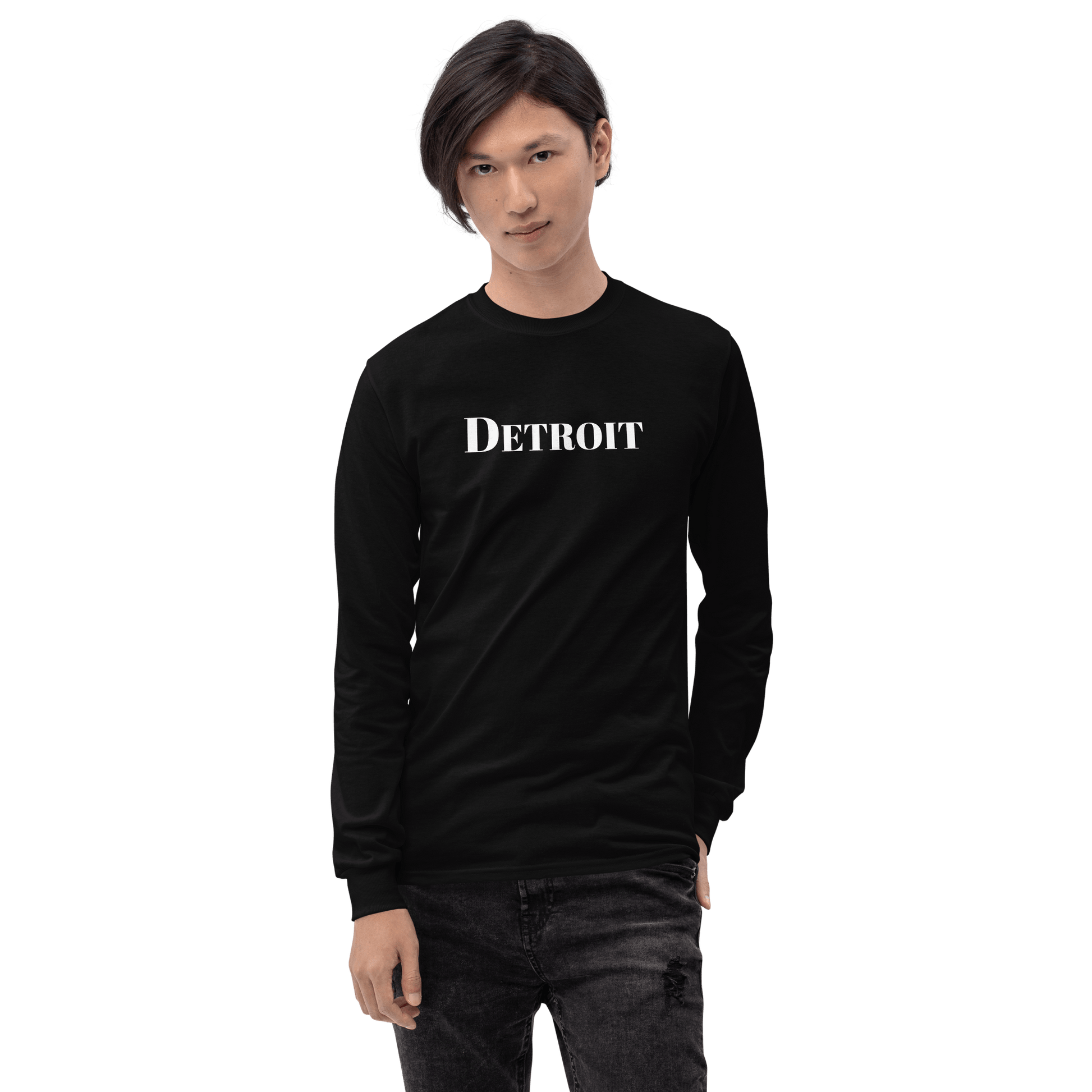 'Detroit' T-Shirt (Didone Font) | Unisex Long Sleeve - Circumspice Michigan