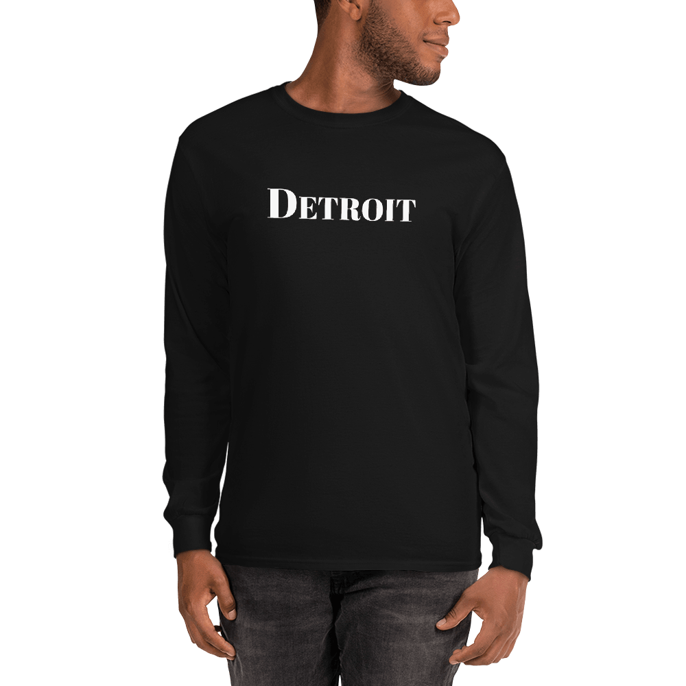 'Detroit' T-Shirt (Didone Font) | Unisex Long Sleeve - Circumspice Michigan