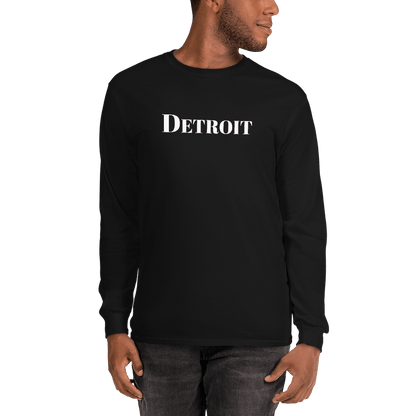 'Detroit' T-Shirt (Didone Font) | Unisex Long Sleeve - Circumspice Michigan