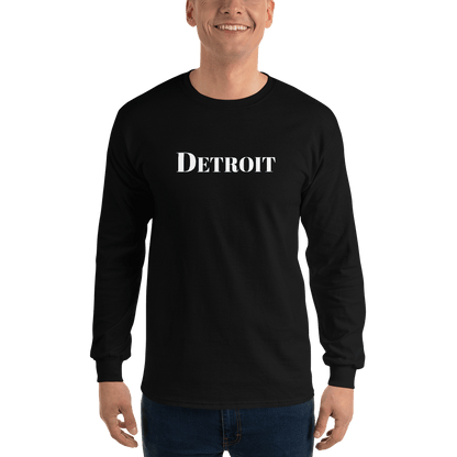 'Detroit' T-Shirt (Didone Font) | Unisex Long Sleeve - Circumspice Michigan