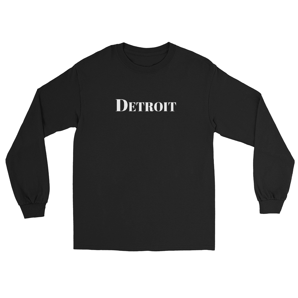 'Detroit' T-Shirt (Didone Font) | Unisex Long Sleeve - Circumspice Michigan