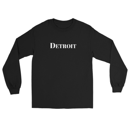 'Detroit' T-Shirt (Didone Font) | Unisex Long Sleeve - Circumspice Michigan