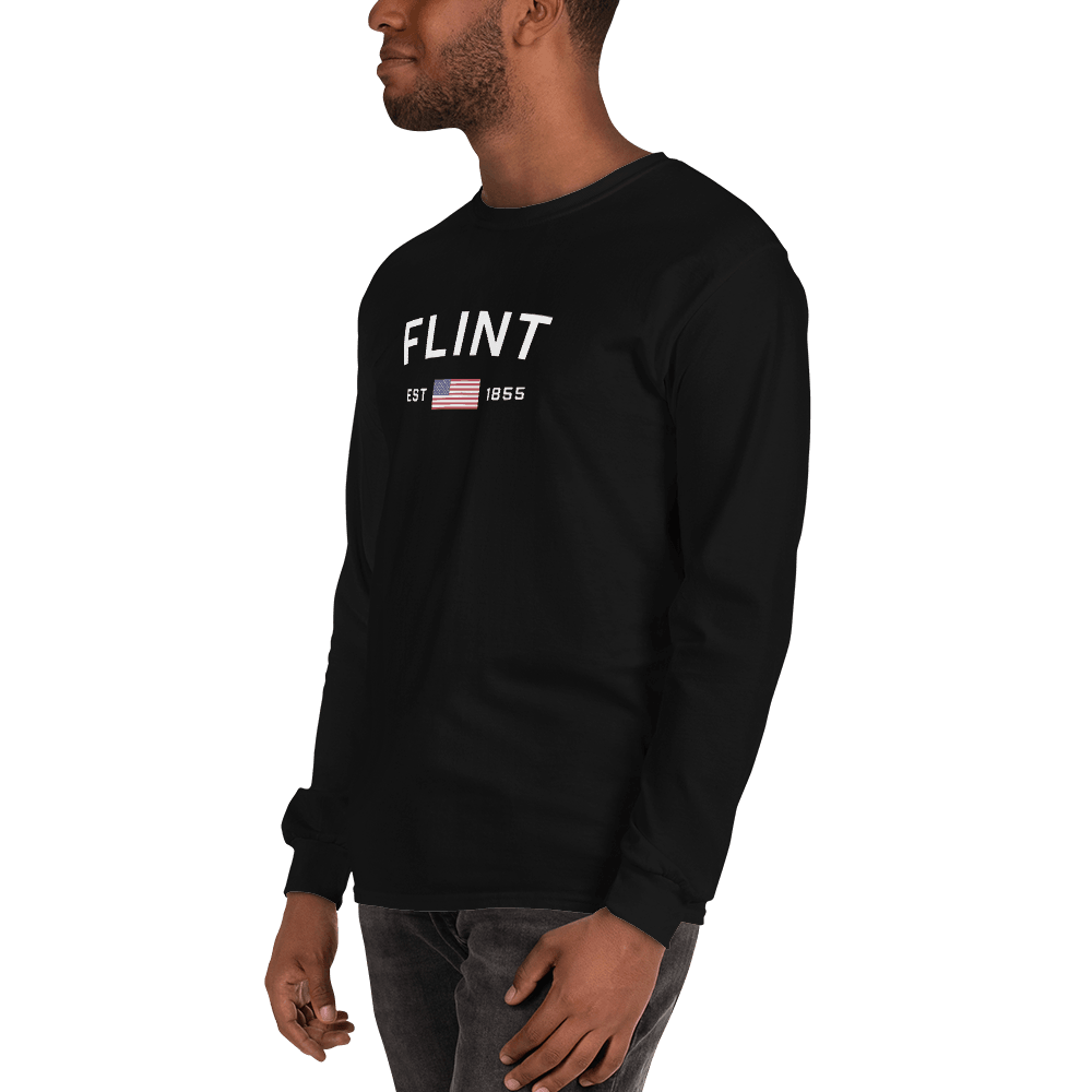 'Flint EST 1855' T-Shirt | Unisex Long Sleeve - Circumspice Michigan