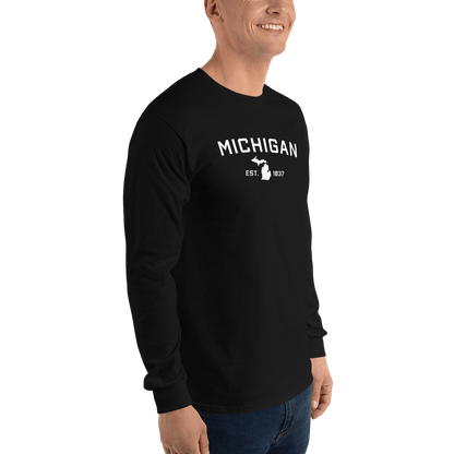 'Michigan EST 1837' T-Shirt | Unisex Long Sleeve - Circumspice Michigan