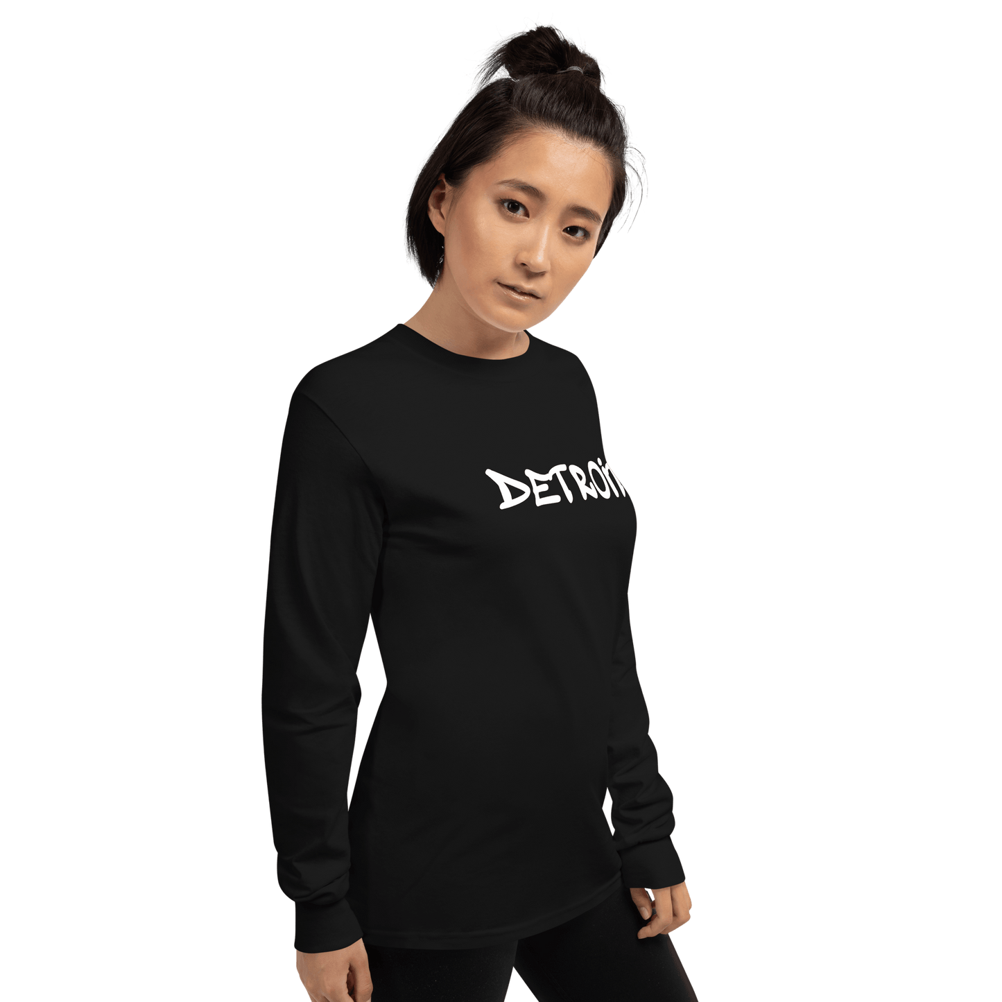 'Detroit' T-Shirt (1980s Hip Hop Font) | Unisex Long Sleeve - Circumspice Michigan