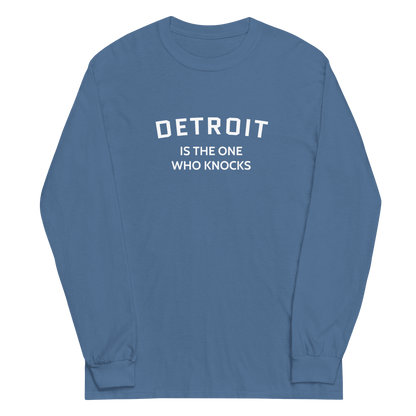 'Detroit is the One Who Knocks' T-Shirt | Unisex Long Sleeve - Circumspice Michigan