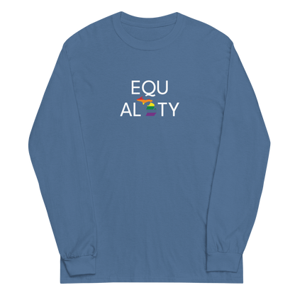 Michigan 'Equality' T-Shirt (LGBTQ Pride Colors) | Unisex Long Sleeve - Circumspice Michigan