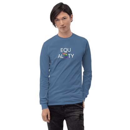 Michigan 'Equality' T-Shirt (LGBTQ Pride Colors) | Unisex Long Sleeve - Circumspice Michigan