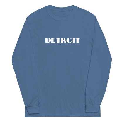 'Detroit' T-Shirt (Art Deco Font) | Unisex Long Sleeve - Circumspice Michigan